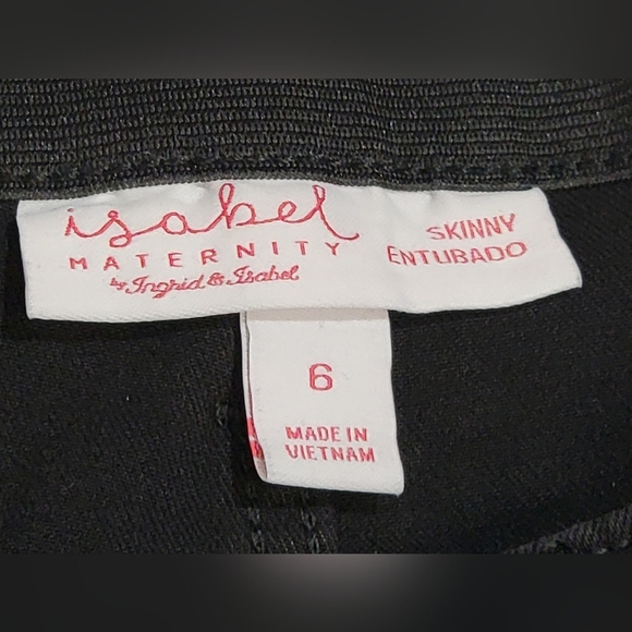 Isabel Maternity by Ingrid & Isabel Skinny Entubado Black Maternity Jean Size 6 - Picture 15 of 15